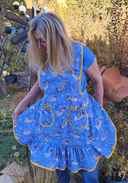 Angels on blue in Aunt Rosie